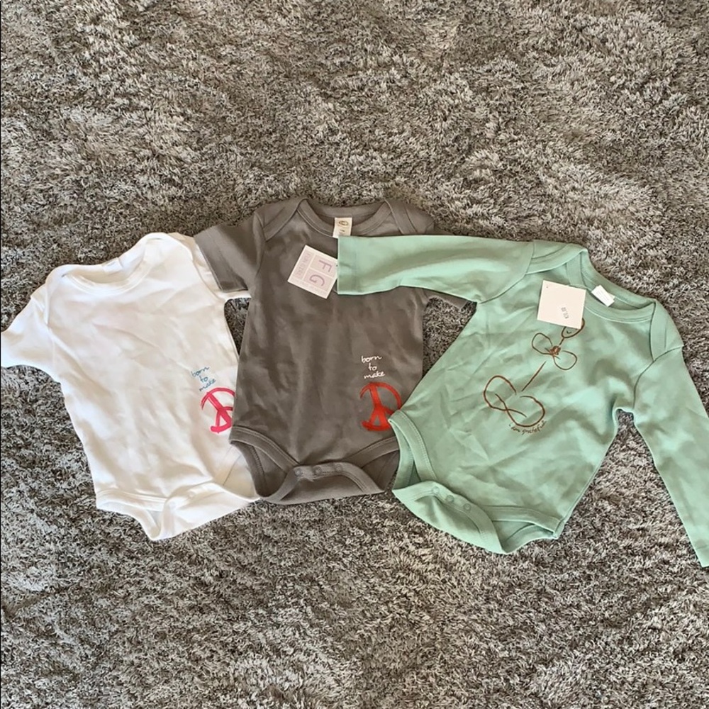 3 Fun Girl bodysuits, NWT